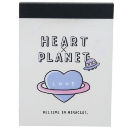 Heart×Planet Metallic Mini Memo Pad