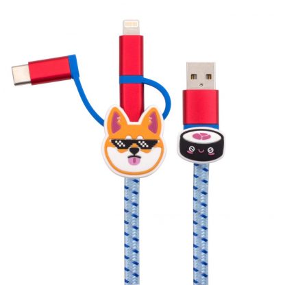 Cool Shiba 3-in-1 USB Cable