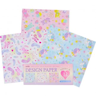 Unicorn Twinkle Design Paper Set with Shimmer