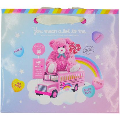 Pink Bear Rainbow Gift Bag