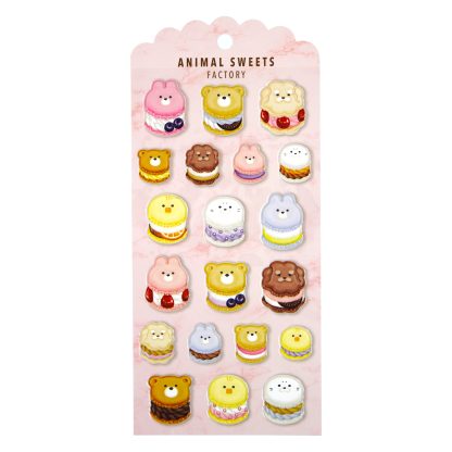 Animal Sweets Factory Sticker Sheet - Macaron