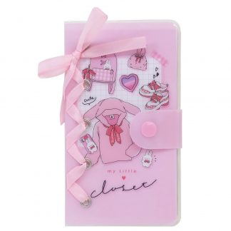Smartphone-style Memo Pad With Ribbon - Pink